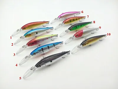 $19.99 • Buy [Free Shipping] 10x Fishing Lures 11cm Hard Body Bait Top Quality Deep Diving 