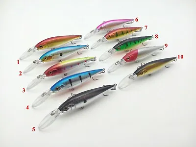 [Free Shipping] 10x Fishing Lures 11cm Hard Body Bait Top Quality Deep Diving  • $24