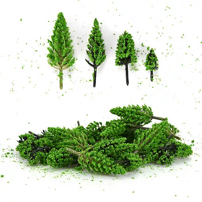 50PCS Miniature Trees Model Train Railroad Wargame Scenery Landscape Scale C • $15.39