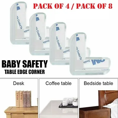 Table Corner Edge Protector Child Baby Head Safety Guard Kid Protect 4 / 8 Pack • £3.79