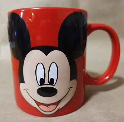 Disney Mickey Mouse Coffee Cup By Jerry Leigh Red Raised Graphic Face  • $12