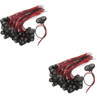 £10.78 • Buy 100 Pcs Practical Sturdy 9v Battery Clip 9 Volt Battery Holder