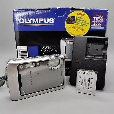£69.99 • Buy Olympus Underwater Digital Camera Mju 770 SW 7.1MP Silver Tested
