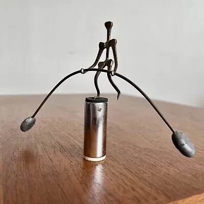 ✨Mid Century Modern Mini Brutalist Kinetic Balancing Man Art 1960s • $45