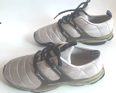 $7.99 • Buy Womens Size 8 B  POLO SPORT Ralph Lauren Shoes, X BEAM, White / Silver RARE 