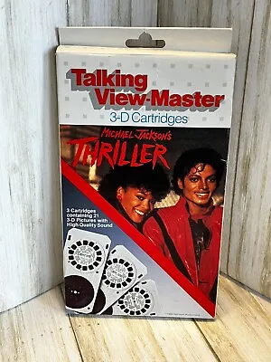 Michael Jackson 1984 Optimum Talking View Master Thriller 3D Cartridges W/ Box • £28.95