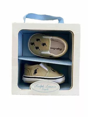 NEW IN BOX Ralph Lauren Layette Baby Shoe - Size 1 • $20