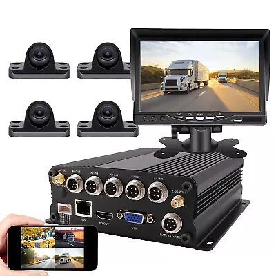 4CH GPS WiFi 1080P AHD Truck DVR MDVR Security Camera System Mini 2.0MP Camera • $339