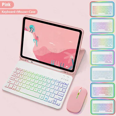 Backlit Keyboard Mouse With Case Cover For IPad 5/6/7/8/9/10th Air 5/4th Pro 11 • $50.99