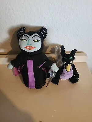Disney Maleficent Plush + Sleeping Beauty Dragon Toy Doll 10  Exclusives NWT • $22