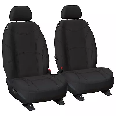 Front Tailor Made Black Neoprene Car Seat Covers For Ford Ranger PX 2011~2021 • $160.95