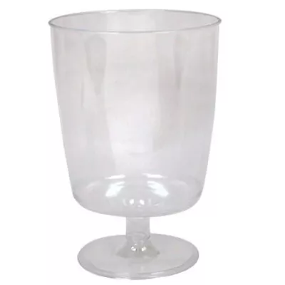 10 Pieces Elegant Plastic Wine Glasses Footed 8 Oz Drinking Cups For Parties • $12.48