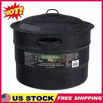 NEW Canning Supplies Granite Ware 21.5-Quart Water Bath Canner With Jar Rack • $24.97