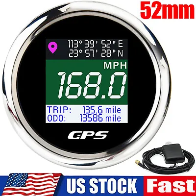 52mm LCD Digital GPS Speedometer Gauge For Marin Boat Car Truck Waterproof • $46.31