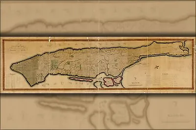 Poster Many Sizes; Map Of New York City & Island Of Manhattan 1811 • $24.03