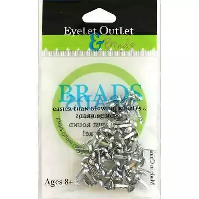 $5.07 • Buy Eyelet Outlet Round Brads 4mm 70/Pkg-Silver 810787022931