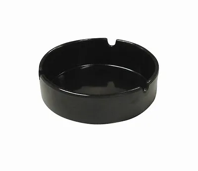 Melamine Ashtray 4  Black Cigarette Ash Tray Bin Pub Garden Plastic  • £7.99