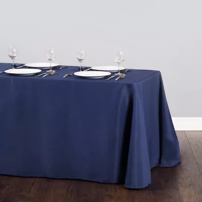 5 Pc Rectangle Tablecloth Table Cover Party Wedding Linen Colors Choose Size  • $28