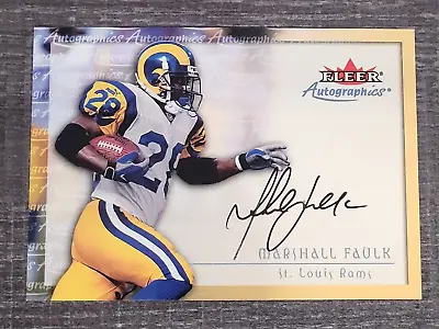 Marshall Faulk Auto 2000 Fleer Autographics On Card Autograph St Louis Rams • $70.99