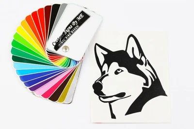 £2.38 • Buy Husky Sticker Funny Dog Vinyl Decal Adhesive Car Bumper Window BLACK Type #2