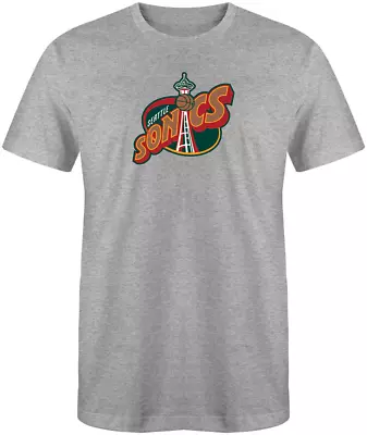 Seattle Supersonics Grey Retro Vintage Sonics T-Shirt Sizes S-XL • $15.49