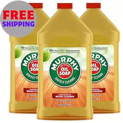Murphy's Oil Soap Wood Cleaner Polish For Wood Floors And Furniture 32 Oz 3 Pack • $20.79