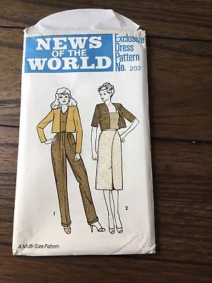 News Of The World Sewing Pattern No 202 Jacket Trousers Skirt Camisole 8-16 • £7