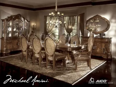 AICO By Michael Amini Excelsior 7PC Rectangular Dining Set • $2695