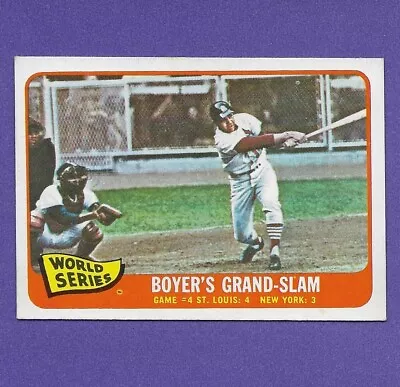 1965 Topps #135 World Series Game 4 Ken Boyer Cardinals NY Yankees Centered EXMT • $8.99