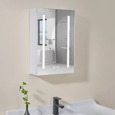 LED Medicine Cabinet Lighted Defogger Bathroom Wall Mount Mirror Cabinet Storage • $99.89