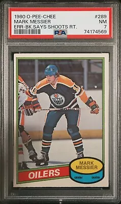 1980-81 O-Pee-Chee RC #289 Mark Messier Rookie PSA 7 NM Opc • $255.33