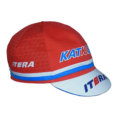 Euro Team Flip Visor Cycling Cap Katusha 2014 Russian Itera White/Blue/Red Hat • $24.95