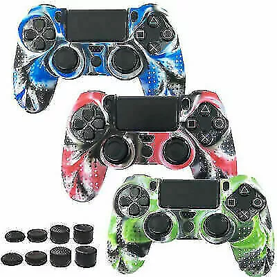 $11.87 • Buy Controller Anti Slip Silicones Cover Skin Cases Grip Thumbstick Caps Set For PS4
