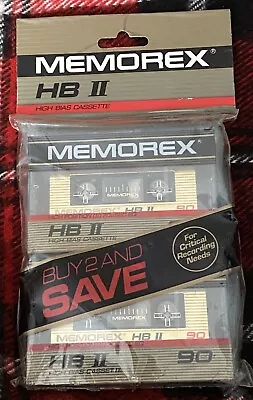 MEMOREX HBS II Vintage 2 Pack Cassette Tape 90 New In Package • $14.07