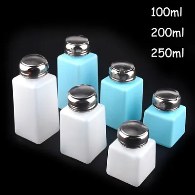 Liquid Alcohol Press Nail Polish Remover Dispenser Cleaner Pumping Bottle • $2.80