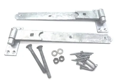 16  Hook & Band Hinges Cranked Bands Gate Shed Door Stable Galv • £27.99