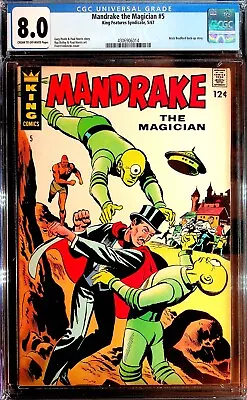 Mandrake The Magician #5 (1967) - CGC 8.0 - Brick Bradford Back-up Story • $85