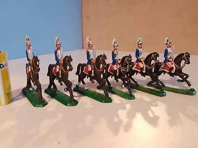 Six Vintage Lead Toy Soldiers Painted Household Cavalry 40mm  • £10