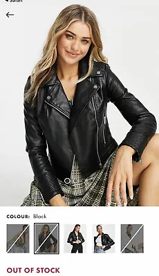 Miss Selfridge Leather Jacket Size 6  • £25