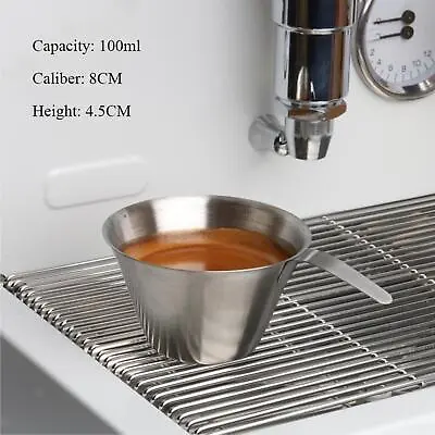 3oz Espresso Cup Measuring Cup Stainless Steel Milk Tea Cup Ounce Jigger Coffee • £5.48