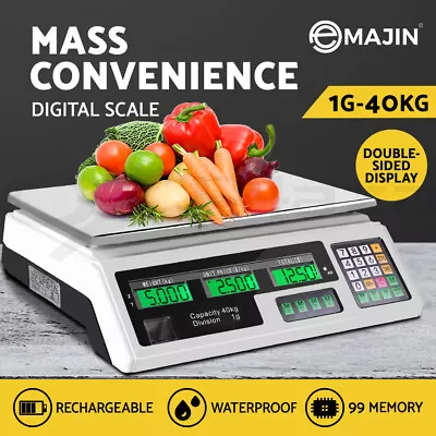 Emajin 40KG Digital Kitchen Scale Electronic Weighing Shop Market Commercial LCD • $41.95