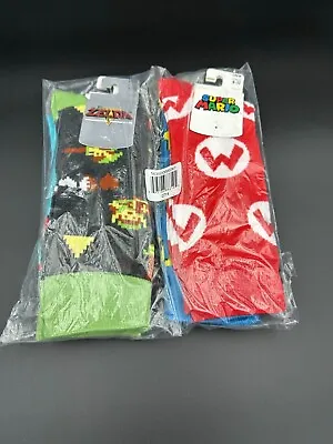 Bio World Mario & Zelda Socks Video Gaming Socks Cool Gear Novelty Items 4pk • $12