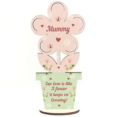 Mothers Day Gift For Mummy Wood Flower Mum Gift From Daughter Son New Mum Gift • £4.99