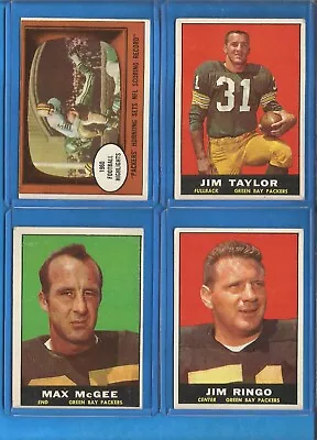 4-1961 TOPPS FOOTBALL CARDS (EX)  GREEN BAY PACKERS  #'s 38 I/A - 41 - 42 - 44 • $19.99