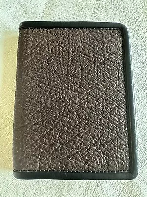 Shark Skin Leather Brown Bifold Wallet Handmade In Hawaii Quality • $90