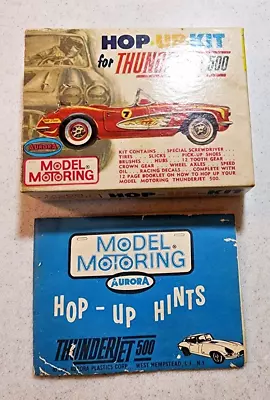 Vintage Aurora Model Motoring T-Jet 500 Hop-Up-Kit Box & Hop- Up- Hints Booklet • $15