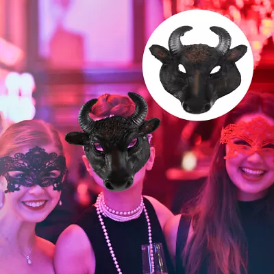 Foam Bull Cow 3D Ox Animal Full Head Mask Halloween Costume-RV • $9.99