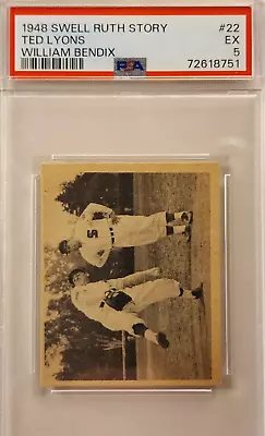 1948 Swell Babe Ruth Story #22 Psa Ex 5 Ted Lyons William Bendix • $249.95