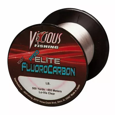 Vicious Pro Elite 100% Fluorocarbon Fishing Line 500 Yards 8 Lb To 17 Lb NEW • $29.89