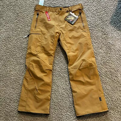 2024 NWT Volcom Mens 3L Guide Gore-Tex Snowboard Pants XXL Khaki $570 • $199.99